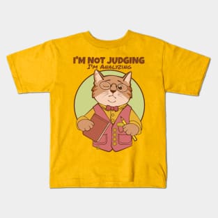 Not Judging Analyzing Cat Kids T-Shirt